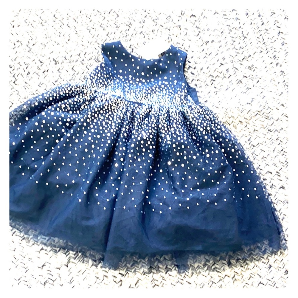 Navy and silver dress by H&M
